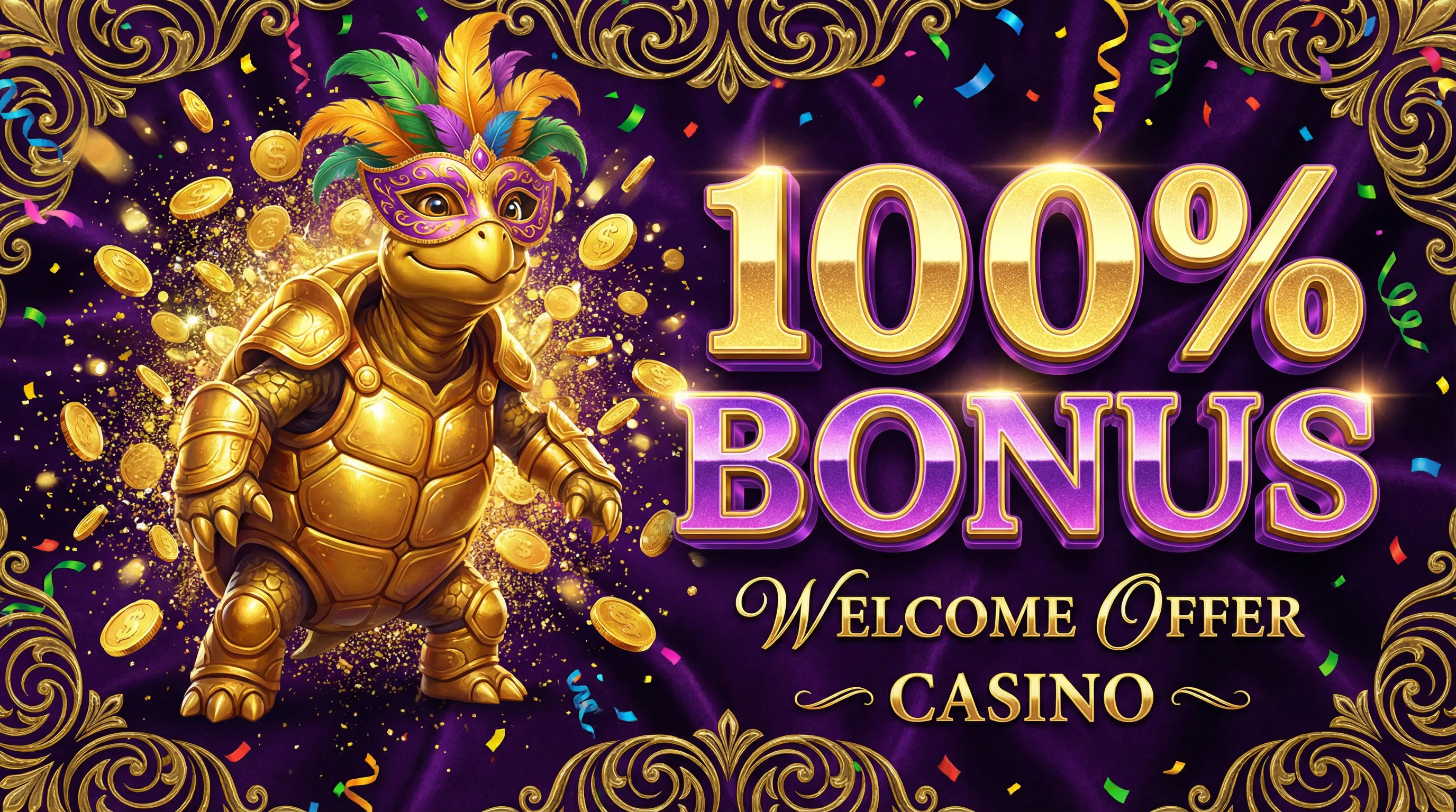 Promoção de bônus 100% no 119bet com tartaruga dourada